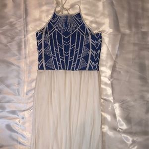 Royal Blue Halter Top Maxi Dress